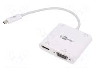 Adapter; USB 3.0; 0.15m; white; 4K,UHD 2160p GOOBAY