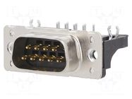 Connector: D-Sub; PIN: 9; socket; male; on PCBs; angled 90°; THT HARTING