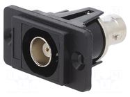 Coupler; BNC socket,both sides; 50Ω; DUALSLIM; silver; plastic CLIFF