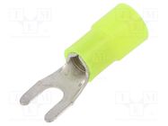 Tip: fork; M4; Ø: 4.2mm; 4÷6mm2; crimped; for cable; insulated; 105°C BM GROUP