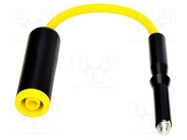 Voltage adapter; yellow; banana socket,M4/M6 thread; 1pcs. SONEL