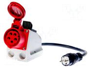 Adapter for three phase sockets; 16A; EU plug; 265V; IP40 SONEL