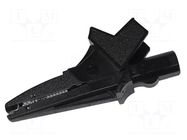 Crocodile clip; 20A; 1kV; black; max.16mm; Type: insulated SONEL
