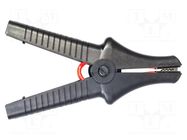 Crocodile clip; 32A; 11kV; black; max.43mm; Type: insulated SONEL