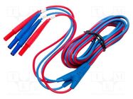 Test lead; 16A; banana plug 4mm x2,both sides; insulated; Len: 3m SONEL