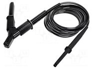 Test lead; banana plug 4mm,aligator clip; shielded; Urated: 15kV SONEL