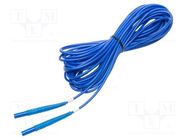 Test lead; banana plug 4mm,both sides; Urated: 1kV; Len: 10m; blue SONEL