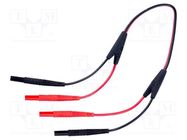 Test lead; banana plug 4mm,both sides; Len: 0.6m; black/red SONEL