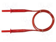 Test lead; banana plug 4mm,both sides; insulated; Urated: 5kV SONEL