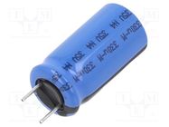 Capacitor: electrolytic; THT; 330uF; 35VDC; Ø10x20mm; Pitch: 5mm VISHAY