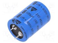 Capacitor: electrolytic; SNAP-IN; 220uF; 400VDC; Ø25x35mm; ±20% VISHAY