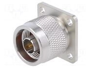 Connector: N; socket; male; straight; 50Ω; soldering; gold-plated AMPHENOL RF