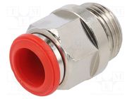 Push-in fitting; straight; -0.99÷20bar; nickel plated brass 