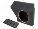 Car loudspeaker enclosure; MDF; black melange; textil; 250mm BASSER