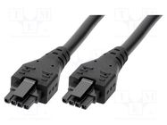 Cable; Micro-Fit 3.0; female; PIN: 4; Len: 0.5m; 8.5A; Colour: black MOLEX