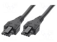 Cable; female; PIN: 4; Len: 3m; 8.5A; Insulation: PVC; Colour: black MOLEX