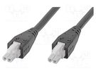 Cable; Mini-Fit Jr; female; PIN: 2; Len: 0.5m; 6A; Insulation: PVC MOLEX