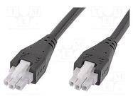 Cable; Mini-Fit Jr; female; PIN: 3; Len: 0.18m; 6A; Insulation: PVC MOLEX