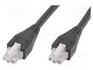 Cable; Mini-Fit Jr; female; PIN: 3; Len: 0.5m; 6A; Insulation: PVC MOLEX