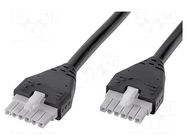 Cable; female; PIN: 6; Len: 0.18m; 6A; Insulation: PVC; Colour: black MOLEX