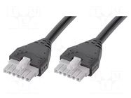Cable; female; PIN: 6; Len: 0.18m; 6A; Insulation: PVC; Colour: black MOLEX