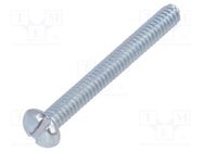 Screw; UNC2-56x19.05; Head: cheese head; slotted; steel; zinc KEYSTONE