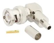 RF COAX CONN, R/A BNC PLUG, 50 OHM, 4GHZ