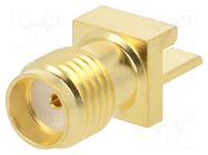 Connector: SMA; socket; female; card edge; horizontal; 50Ω; SMT MUELLER ELECTRIC