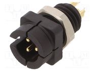 Connector: circular; socket; 709,719; male; PIN: 3; gold-plated; 3A BINDER