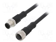 Cable: for sensors/automation; PIN: 10; M12-M12; 2m; plug; plug AMPHENOL LTW