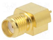 Connector: SMA; socket; female; card edge; horizontal; 50Ω; SMT MUELLER ELECTRIC