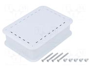 Enclosure: multipurpose; X: 73.7mm; Y: 100.8mm; Z: 29.2mm; white TEKO