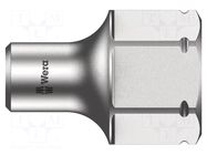 Socket; 6-angles,socket spanner; HEX 4mm; 1/4" WERA