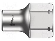 Socket; 6-angles,socket spanner; HEX 12mm; 1/4" WERA