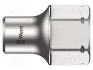 Socket; 6-angles,socket spanner; HEX 12mm; 1/4" WERA