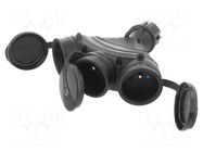 Power splitter; Sockets: 3; 16A; Connector colour: black; EXTREM KEL