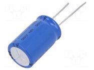 Capacitor: electrolytic; THT; 1mF; 50VDC; Ø16x25mm; Pitch: 7.5mm VISHAY