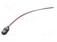 6F22 connector; 6F22,6LR61; Batt.no: 1; on cable; cables; 150mm KEYSTONE