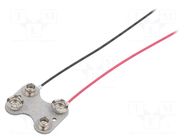 6F22 connector; 6F22,6LR61; Batt.no: 2; cables; 185mm KEYSTONE