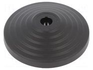 Foot; with no-slip disk; Base dia: 100mm; polyamide; H: 24mm ELESA+GANTER
