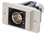 Coupler; BNC socket,both sides; 75Ω; DUALSLIM; silver; metal; 29mm CLIFF