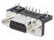 Connector: D-Sub; PIN: 9; socket; female; for panel mounting; 5A AMPHENOL COMMUNICATIONS SOLUTIONS
