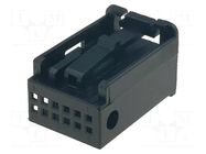 Housing cap; plug; Quadlock 12pin; black 4CARMEDIA