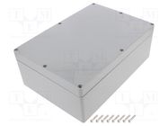 Enclosure: multipurpose; X: 185mm; Y: 265mm; Z: 95mm; ABS; dark grey GAINTA