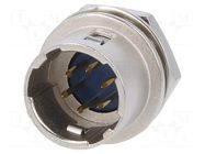 Connector: circular; HR10; push-pull; socket; 2A; gold-plated; male HIROSE