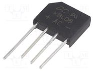 Bridge rectifier: single-phase; Urmax: 800V; If: 4A; Ifsm: 125A DC COMPONENTS