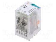 Relay: industrial; 4PDT; Ucoil: 24VDC; 6A/250VAC; 6A/250VDC; socket PHOENIX CONTACT