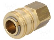 Quick connection coupling; straight; max.35bar; brass; D: 25mm PNEUMAT