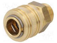 Quick connection coupling; straight; max.35bar; brass; D: 25mm PNEUMAT