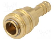 Quick connection coupling; straight; max.35bar; brass; D: 25mm PNEUMAT